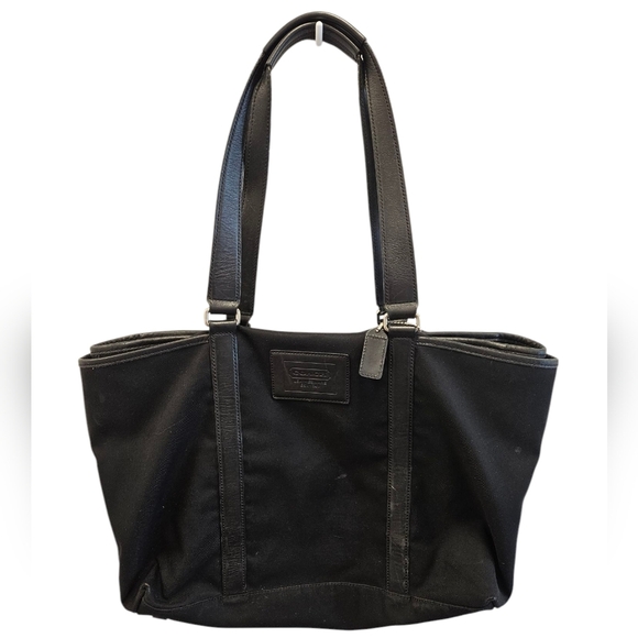 Coach Leatherware Black Large Tote Diaper  Bag - Picture 1 of 12
